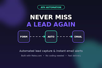 set up automated lead capture and email notifications for your business