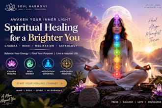design wix spiritual healer website chakra reiki meditation astrology marketing