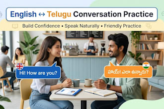 be your english and telugu conversation partner