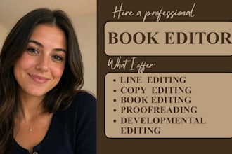 be your professional book editor, proofreader and formatter