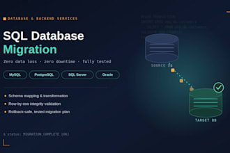 migrate mysql, sql server, postgresql, and oracle databases