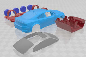 3d car model body kit custom car parts rc widebody kit automotive cad 3d print