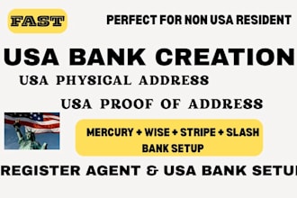 usa bank creation for USA non llc owner, setup mercury, wise, relay, stripe bank