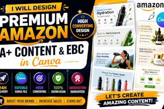 design premium amazon a plus content and ebc in canva