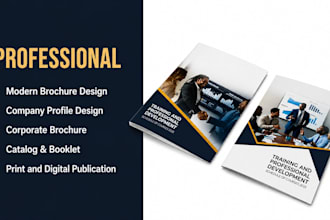 create modern brochure layouts, company profiles and corporate brochures