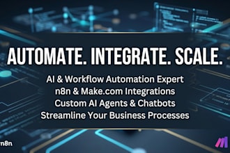 build ai automation, n8n workflow, makecom automation and ai agent, ai chatbot
