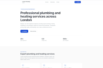build your UK plumber website in 24 hours