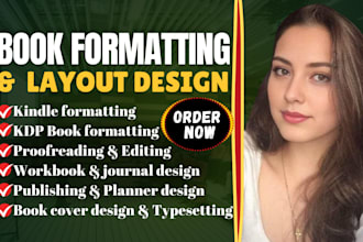 design and format self help journal, edit planner layout, KDP book writing