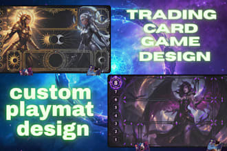 create custom tcg playmat mtg deskmat pokemon yugioh anime card game