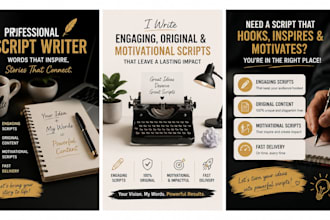 write engaging and motivational youtube scripts for your channel