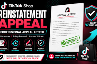 do tiktok shop reinstatement and violation appeal letter