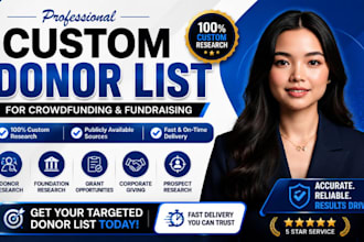 create a custom donor list for your crowdfunding campaign