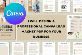 design a canva lead magnet, ebook, workbook, or PDF guide