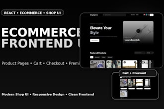 build a modern ecommerce frontend website using react