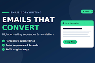 write high converting email sequences and newsletter copy