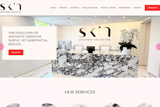 design wix med spa website cosmetic clinic wellness medical spa website