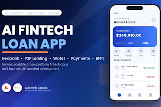 develop ai fintech app, loan app ,neobank app,p2p lending app