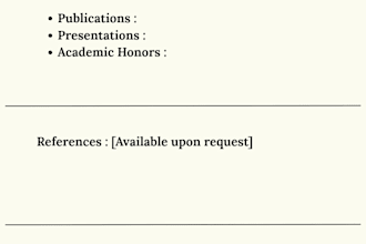 design a professional 2 page CV for researchers and students