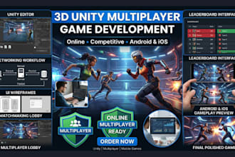 create 3d unity multiplayer mobile game 3d competitive online game for mobile