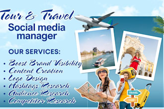 be travel agency social media marketing manager for travel, tourism and tour