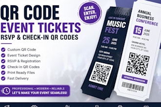 create qr code event tickets, rsvp forms, and check in qr codes