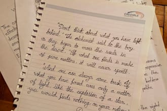 write anything with neat and clear handwriting beautifully