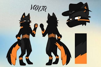 do furry ref sheet furry art reference sheet fursona ref sheet furry anthro oc