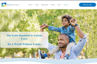 design wix aba therapy website autism therapy behavioral therapy website