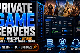 runescape, unturned, lineage 2, silkroad, dekaron ,wow and conquer servers