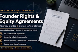 draft bespoke founder legal rights and advisor agreements