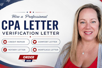 help your financial statement, income verification, cpa notary mortgage letter