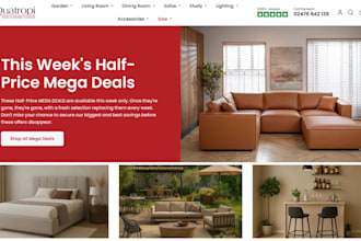 design shopify furniture store, home decor website, shopify furniture website