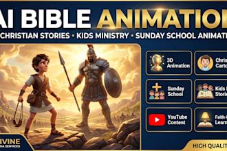create ai bible animation for kids youtube christian storytelling