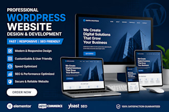 design wordpress website as a wordpress developer ,website fullstack developer