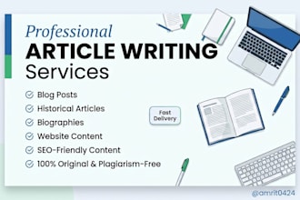 write engaging blog articles biographies and website content