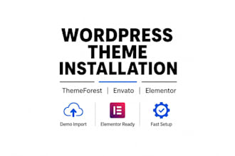 install wordpress theme, envato elements kit, themeforest temp