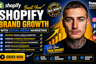 set up and manage shopify social media marketing for website traffic and sales