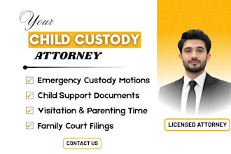 draft child custody motions responses and legal pleadings