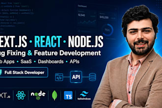 fix or develop nextjs react nodejs web application features
