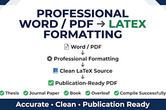convert word or PDF to latex with perfect formatting