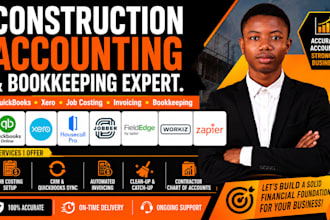 quickbooks xero setup contractor constructing accounting invoicing job costing