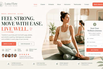 design wix yoga studio website pilates website wellness coach website