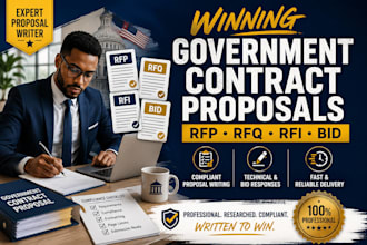 write a winning government contract response to rfi rfp rpq and bid proposal