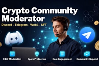 moderate your web3, crypto, nft discord and telegram community
