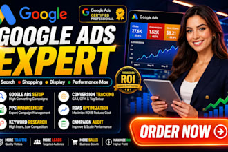 setup manage your shopify google ads adwords ppc search display pmax campaigns