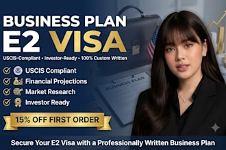 write a professional e2 visa business plan for uscis approval
