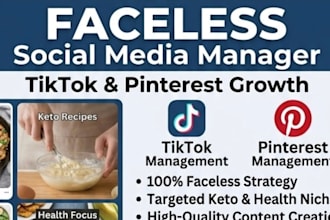 be your faceless social media manager for tiktok and pinterest