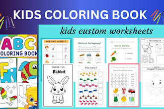 draw coloring pages for kids, adult color books, KDP activity book or worksheets