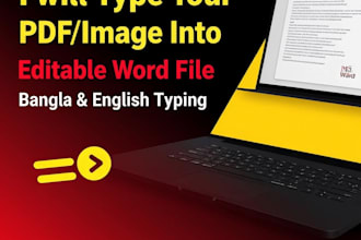 do bangla data entry PDF to ms word with 100 percent accuracy