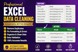 excel data cleaning, formatting and data organization